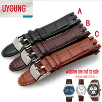 uyoung leather watch belt substitute swq yrs401 yrs403 yrs402g yrs412 watches 21mm black brown