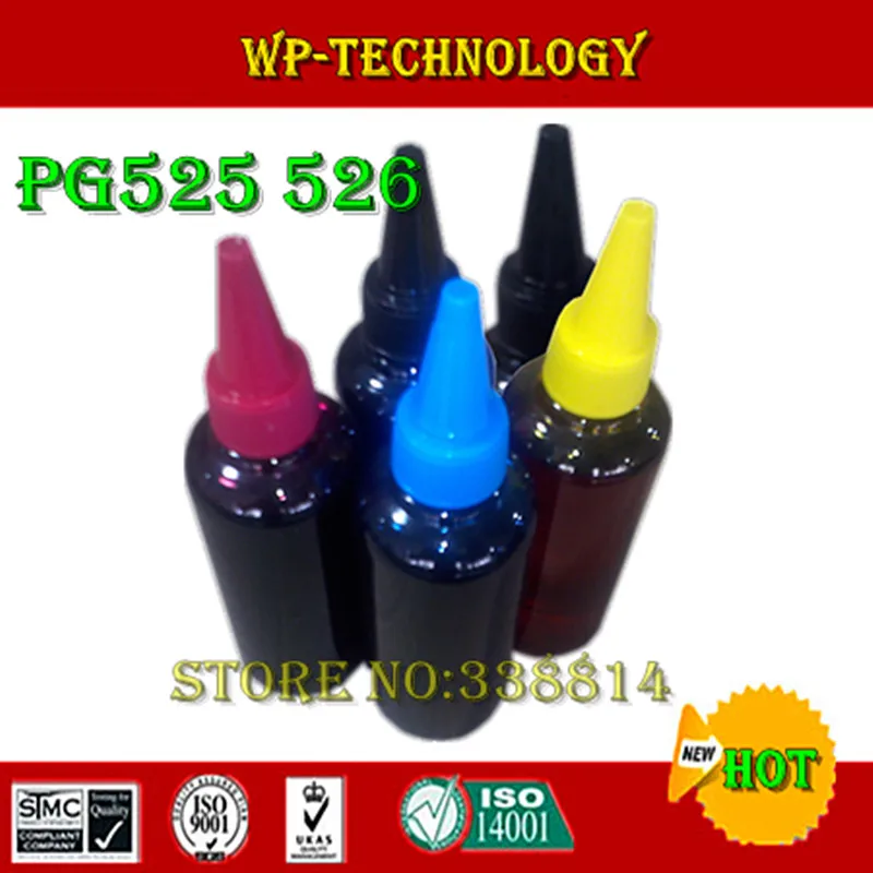 

Краситель чернил, костюм для PGI525 CLI526, костюм для Canon IP4850 IX6550 MG5150 MG5250 MX885, Специализированные чернила высокого качества, 5 цветов.