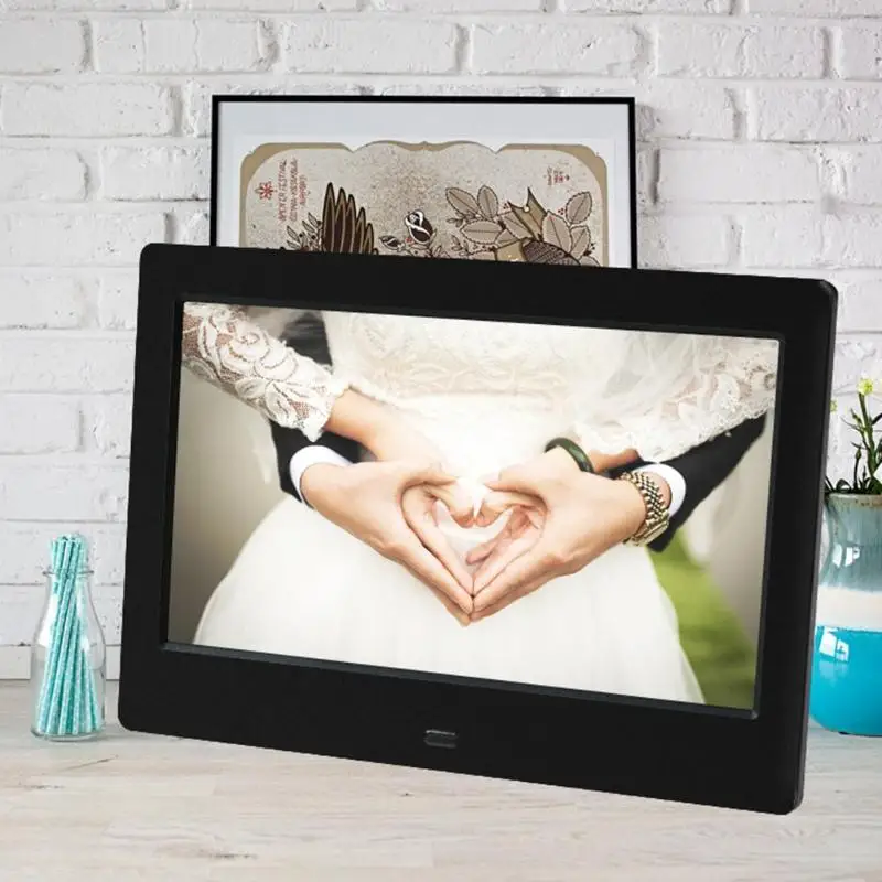 ALLOET цифровая фоторамка 7 дюймов LED 800x480 Цифровая Будильник MP3 MP4 Movie Player|Цифровые
