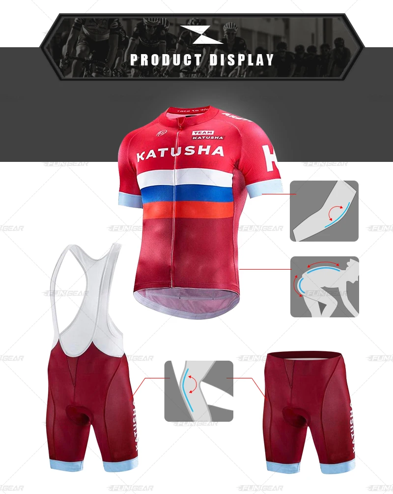 Катюша одежда для велоспорта Pro Team/Шоссейный велосипед одежда для гонок быстросохнущая Мужская велосипедная майка комплект Ropa Ciclismo Maillot
