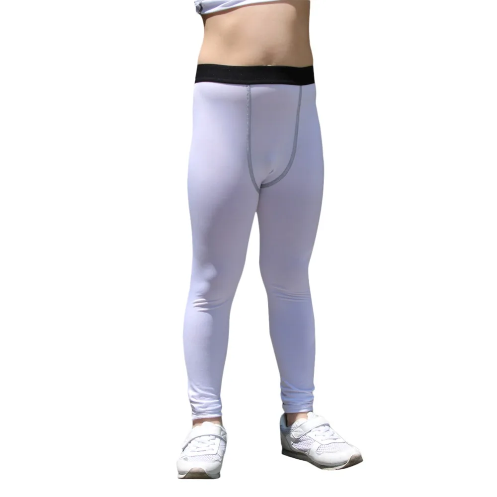 

2019 Kids Casual Tight Trousers Compression Base Layer High Elastic Pants Fitness Breathable Pants Skinny Tights Leggings F50