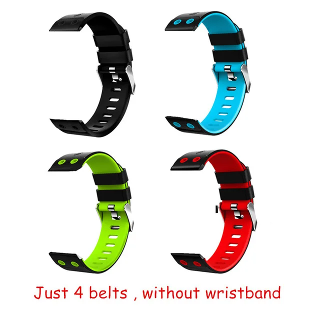 only 4 straps Interpad K2 смарт-браслет пульсометр кровяное давление IP68 Водонепроницаемый Smartband фитнес-трекер умный Браслет - Цвет: only 4 straps