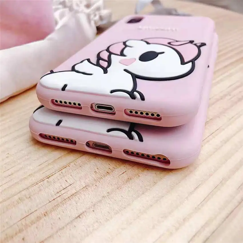 Чехлы на заднюю панель для iPhone XR XS MAX 7 8 6s Plus Capa Coque Fundas милые розовые чехлы