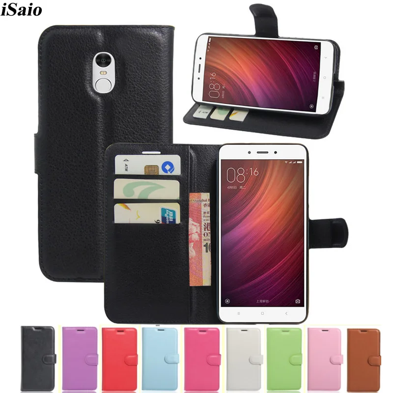 

Чехол-книжка для Xiaomi Redmi Note 4, кожаный, с отделением для карт