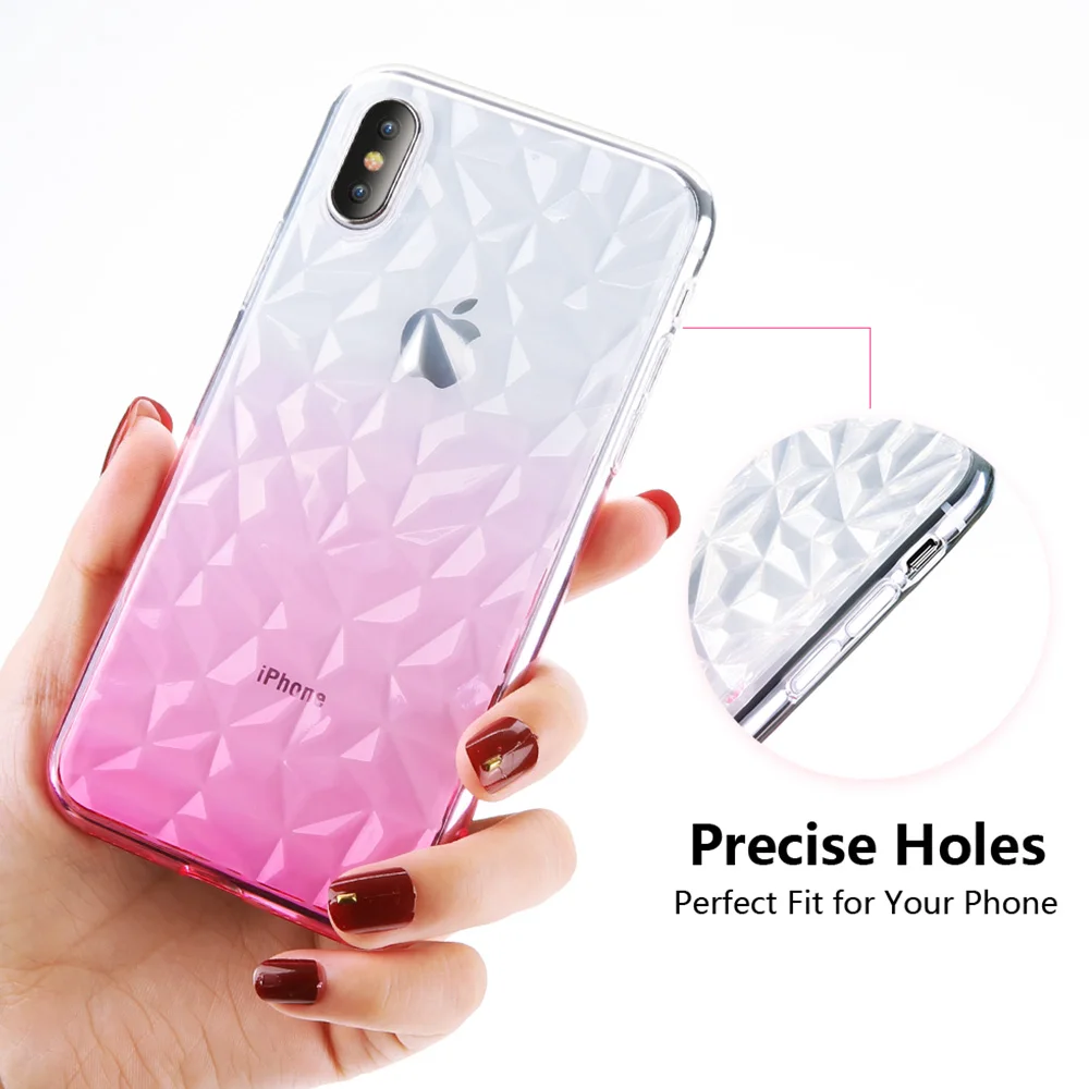 KISSCASE чехол для телефона samsung Galaxy S9 S8 плюс бриллиант ясно градиент Цвет Примечание