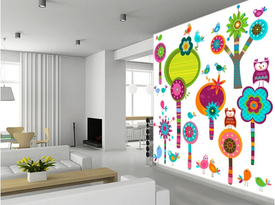Обои для новорожденных на заказ 3D обои с мультяшными цветами гостиной спальни
