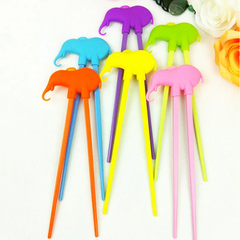1 пара Многоцветный детские учебные палочки для еды Мультяшные Детские Обучающие