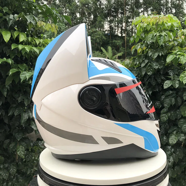 NITRINOS a estrenar llegada de la cara completa moto rcycle casco encantador gato moto casco moto rbike casco moto модульная Casqu