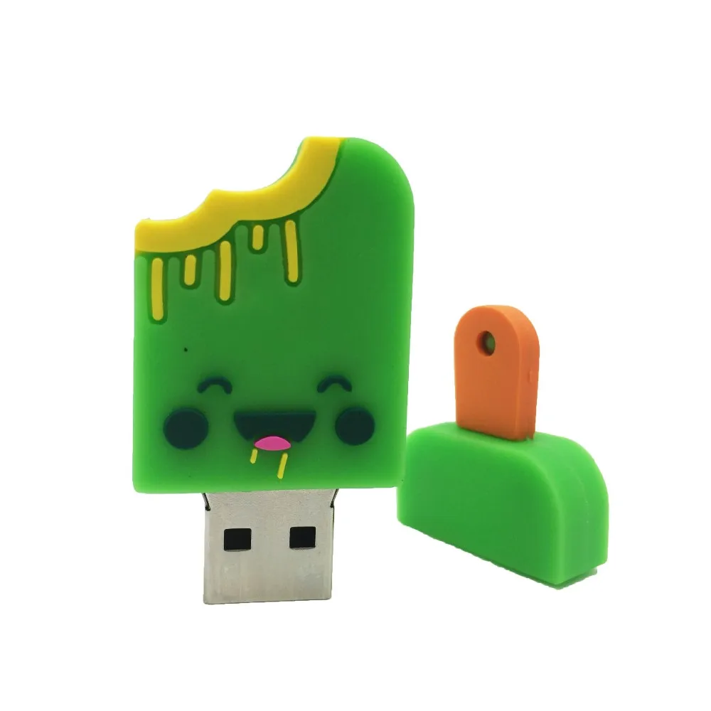 Popsicle, персональная карта памяти, мультяшная флешка, USB флеш-накопитель, 128 ГБ, 64 ГБ, 32 ГБ, 16 ГБ, 8 ГБ, 4 Гб, флешка для мороженого