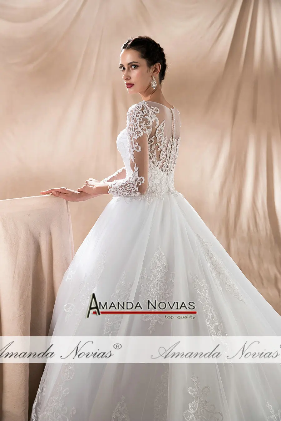Аманда Novias Милое Свадебное платье с жемчугом новое платье невесты vestidos de noiva