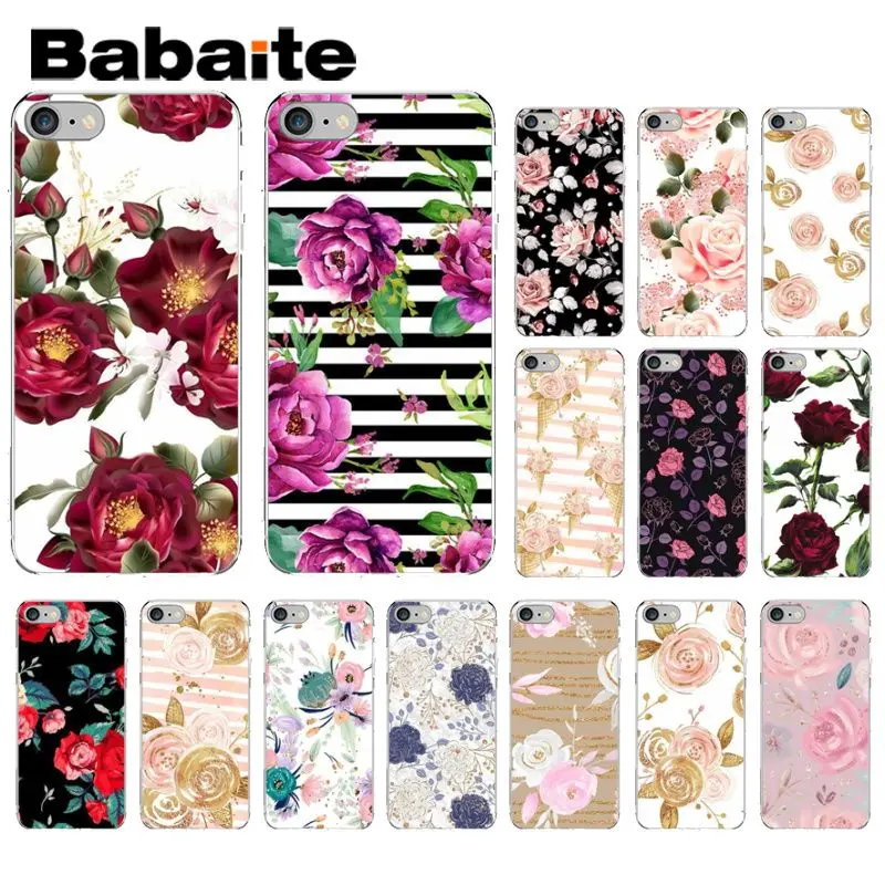 Babaite Роза цветочный узор DIY Роскошный Высокий протектор на конце чехол для iPhone 8 7 6