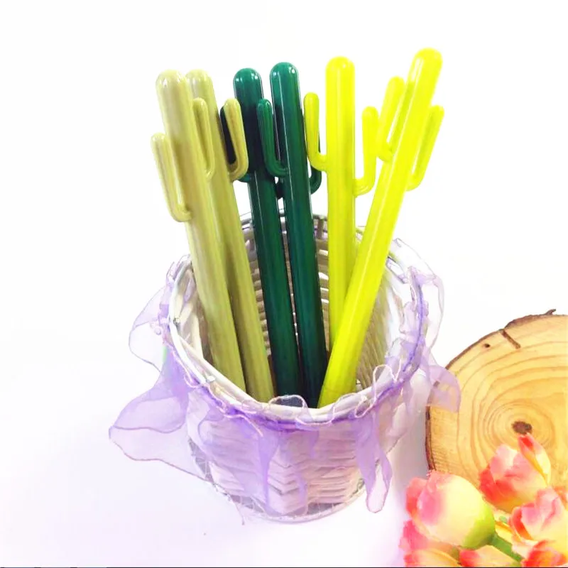 

48pcs/lot party favor Cute Cactus design Gel pen office & school pens Students Fashion Gift