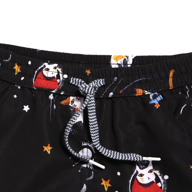 QIKERBONG Lady Casual Shorts Women animal cat lovely Quick Drying Fabric light touching | Женская одежда