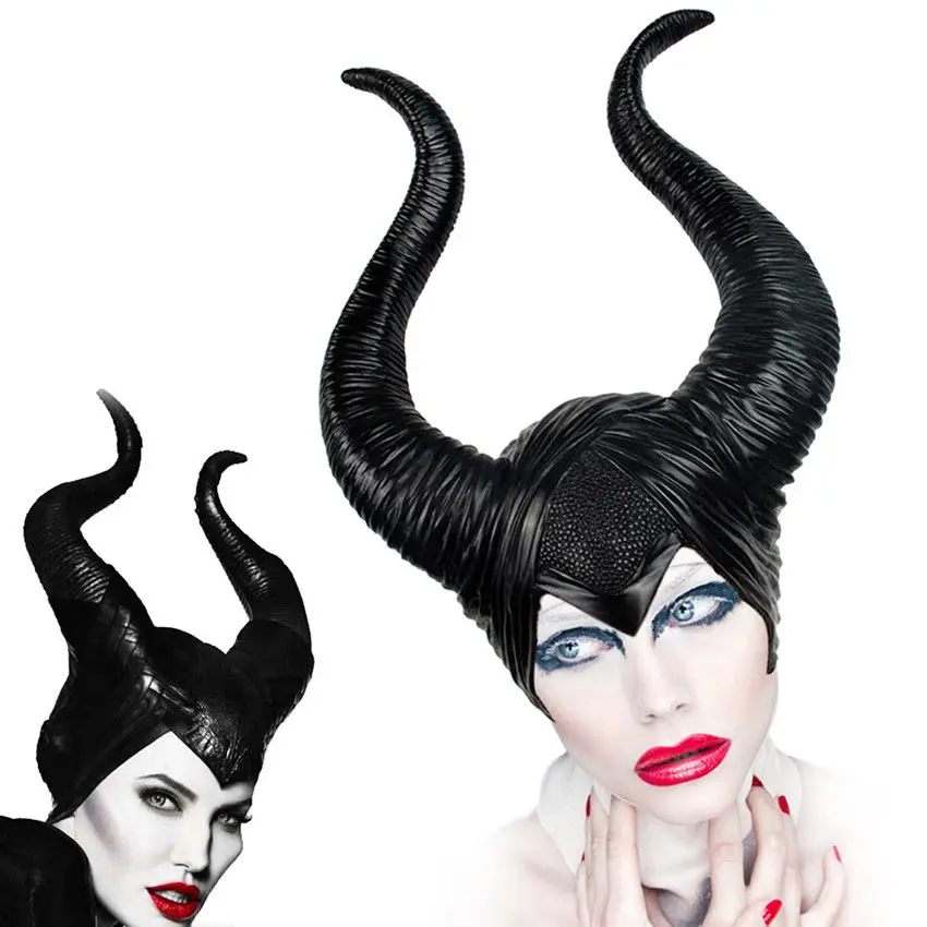 Maleficent рога ведьмы шляпа Косплей черная голова королевы одежда маска головные Уборы Хэллоуин косплей вечерние реквизит Прямая поставка
