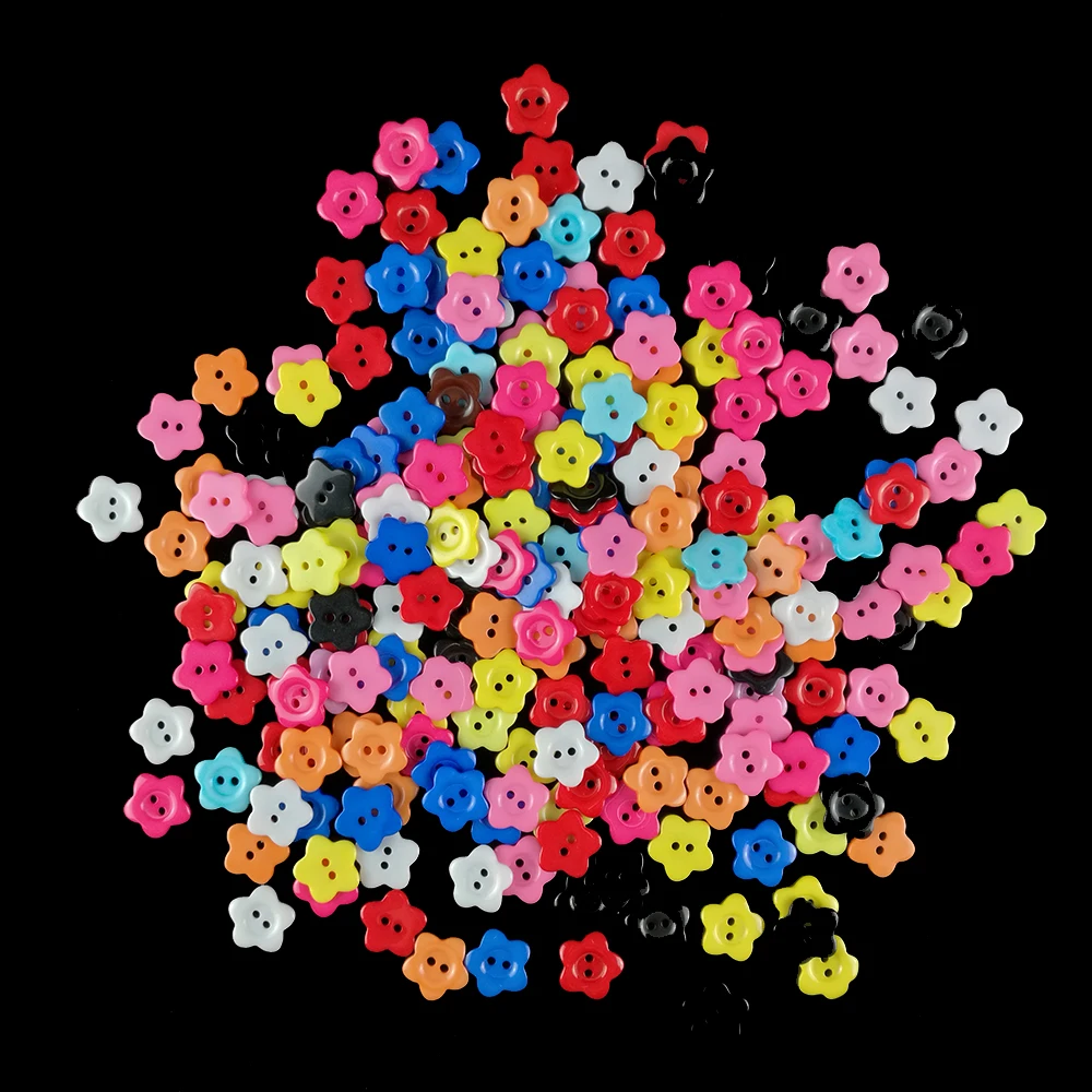 Полимерная пуговица для шитья скрапбукинга бусины в форме цветов 2 отверстия