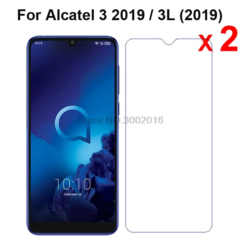 2 шт закаленное стекло для Alcatel 3 3L 5,9" Чехол 9H 2.5D Защита экрана для Alcatel3 5053 [KY] 3L 5039D пленка для телефона
