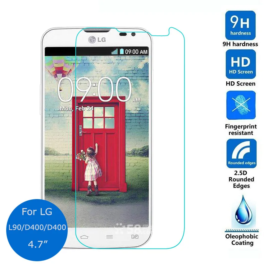Для lg l90 d410 закаленное стекло-экран протектор 2.5 9 h безопасности защитная Пленка