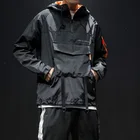 Мужская толстовка в стиле харадзюку, повседневная свободная толстовка с капюшоном в корейском стиле, японский стиль, 2019