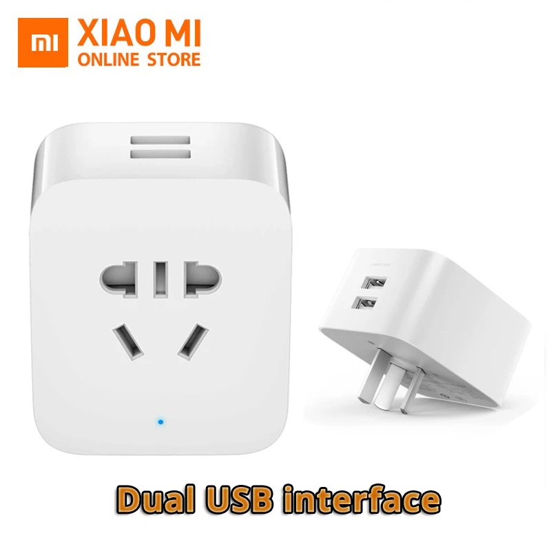 Смарт розетка Xiaomi Mi с Wi Fi 2 USB порта|Смарт-гаджеты| |
