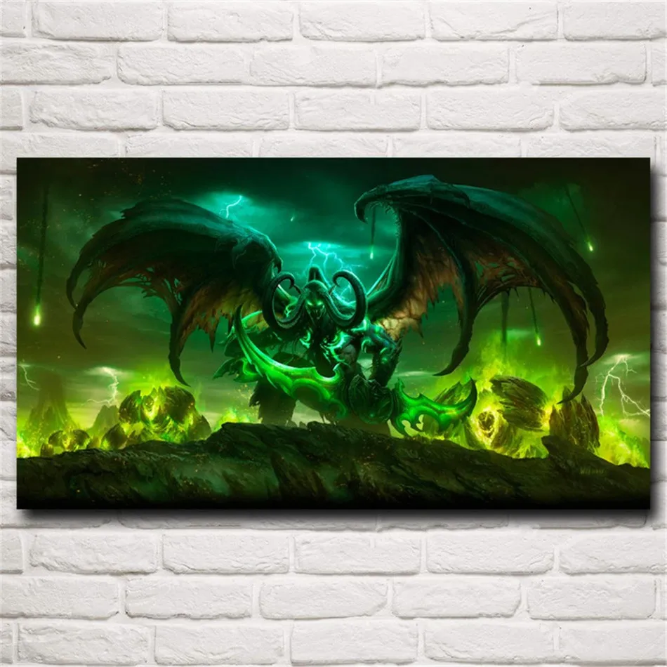 Картина на холсте World of WoW Illidan Arthas Llidan Stormrage домашний декор Современная картина