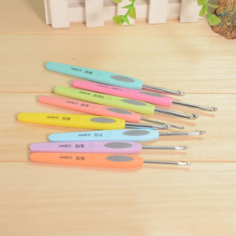 8 шт./компл. металлический крючок набор шаблонов для вязания алюминиевые