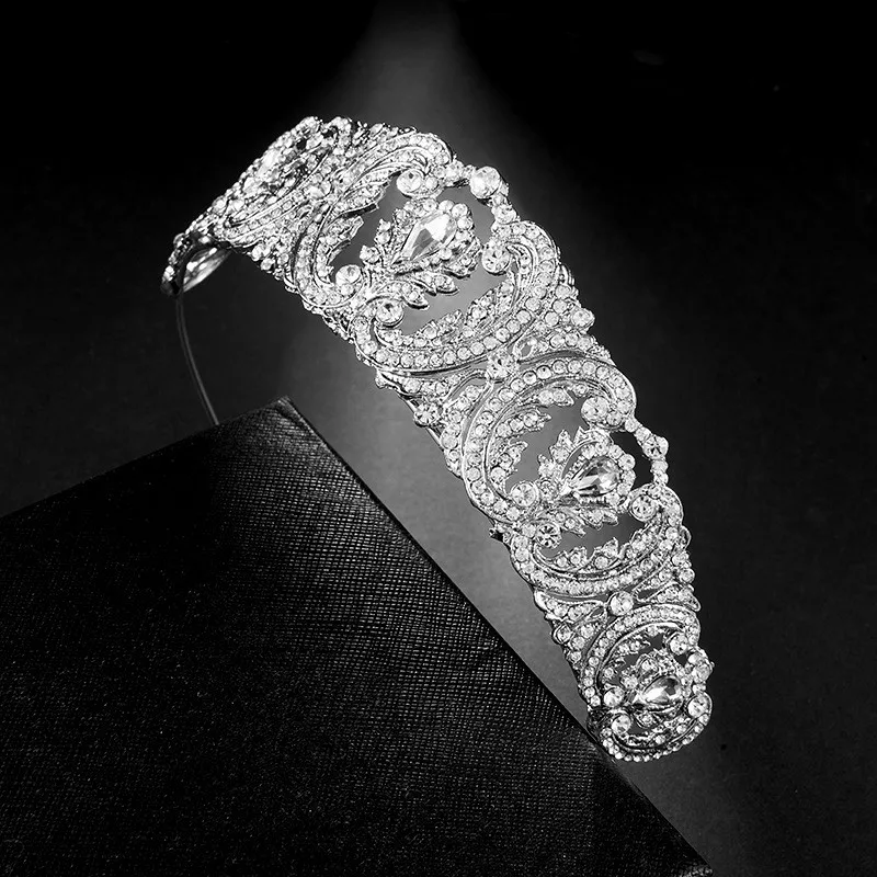 Новинка 2019 роскошный свадебный венец со стразами Tiara De Noiva серебряные свадебные