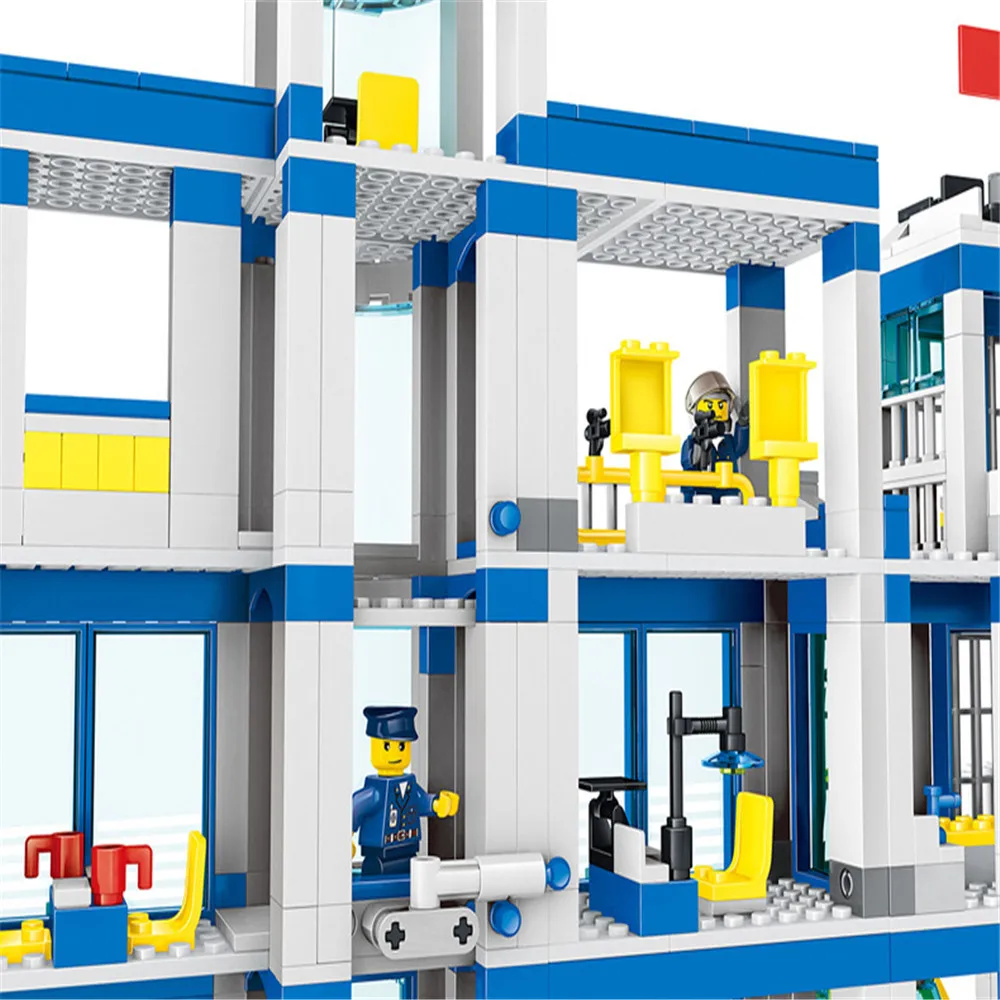 Legoed Развивающие игрушки для детей полицейский участок образовательные