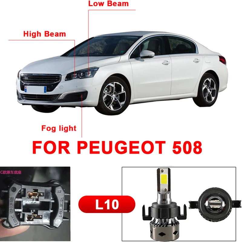 Автомобильные фары CARLitek h7 светодиодная лампа для Peugeot 508 6000 лм K со специальной