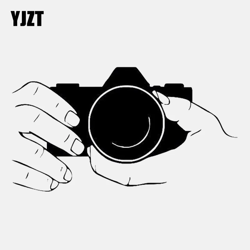 YJZT 14 4 см * 8 Ретро камера фото кубики виниловые черные/серебряные автомобильные