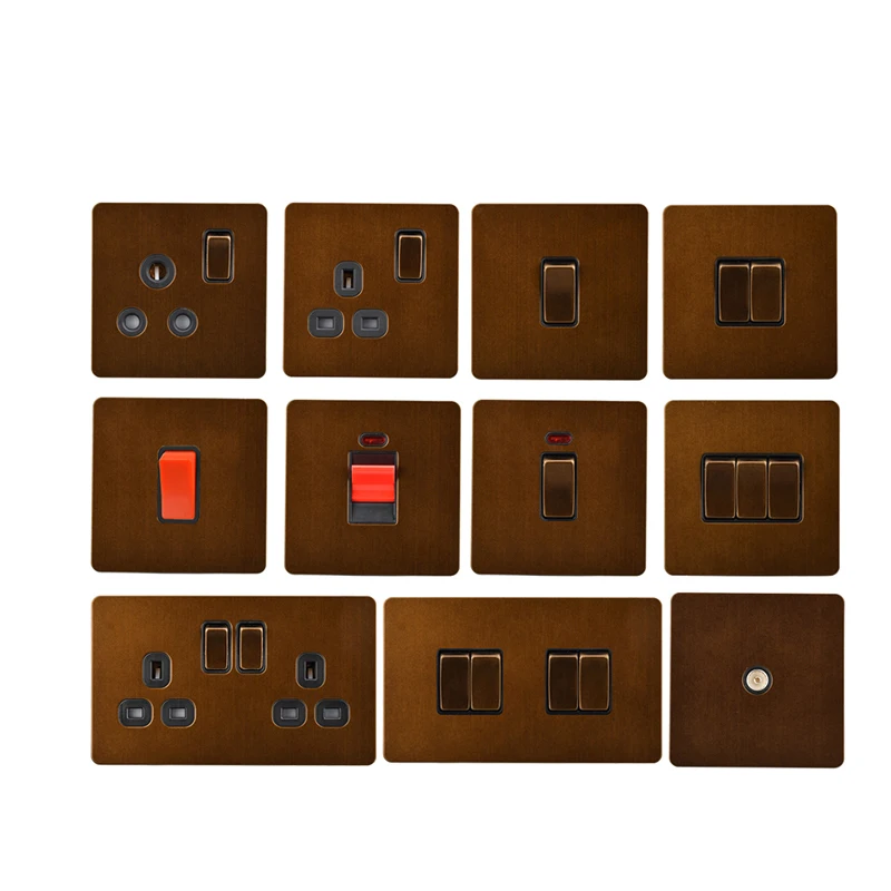 Роскошный настенный выключатель света панель электрическая кнопка 1 комплект 10 А