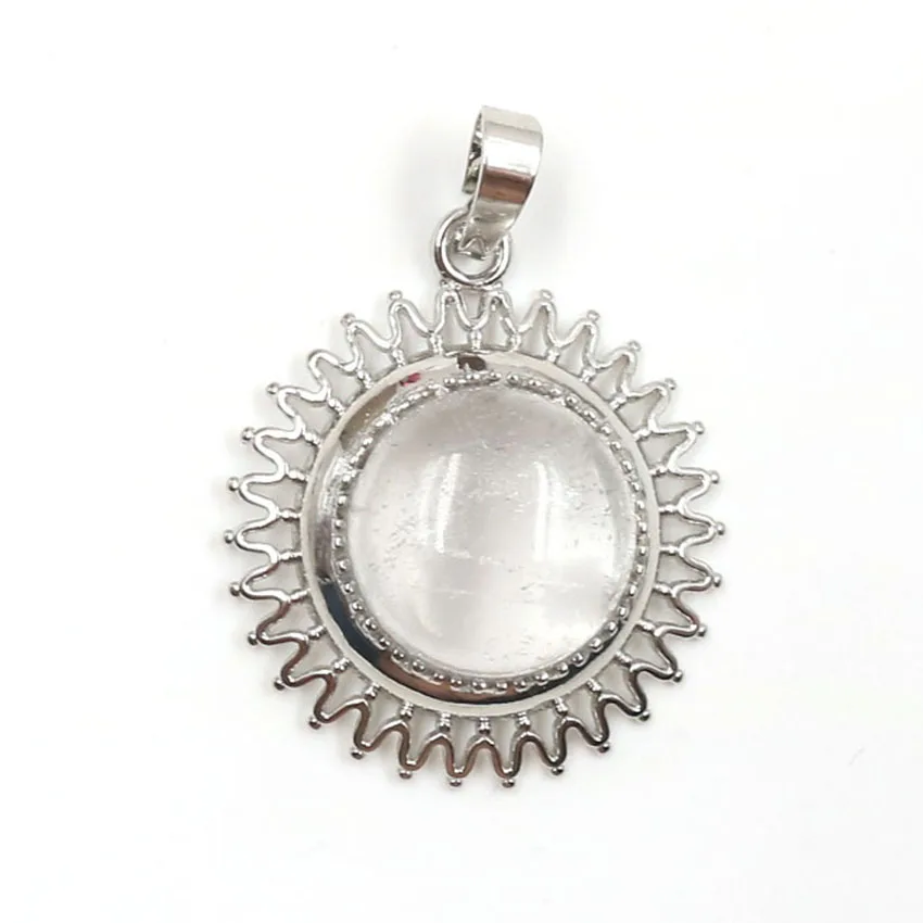 Уникальная бижутерия FYJS посеребренная подвеска в форме цветка солнца с