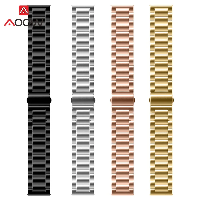 Ремешок AOOW из нержавеющей стали для Samsung Galaxy Watch 42 мм 46 металлический браслет