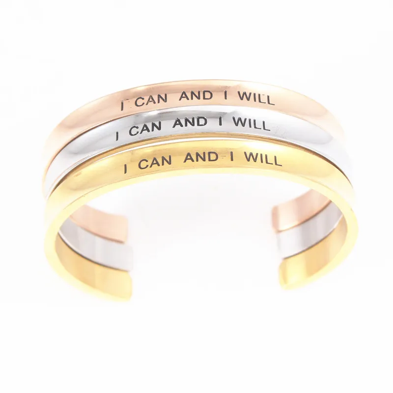 3Pcs/lot &quotInfinite Love&quot Positive Inspirational Bracelet Stainless Steel Personalized Bangle Hairband for Women Jewelry | Украшения