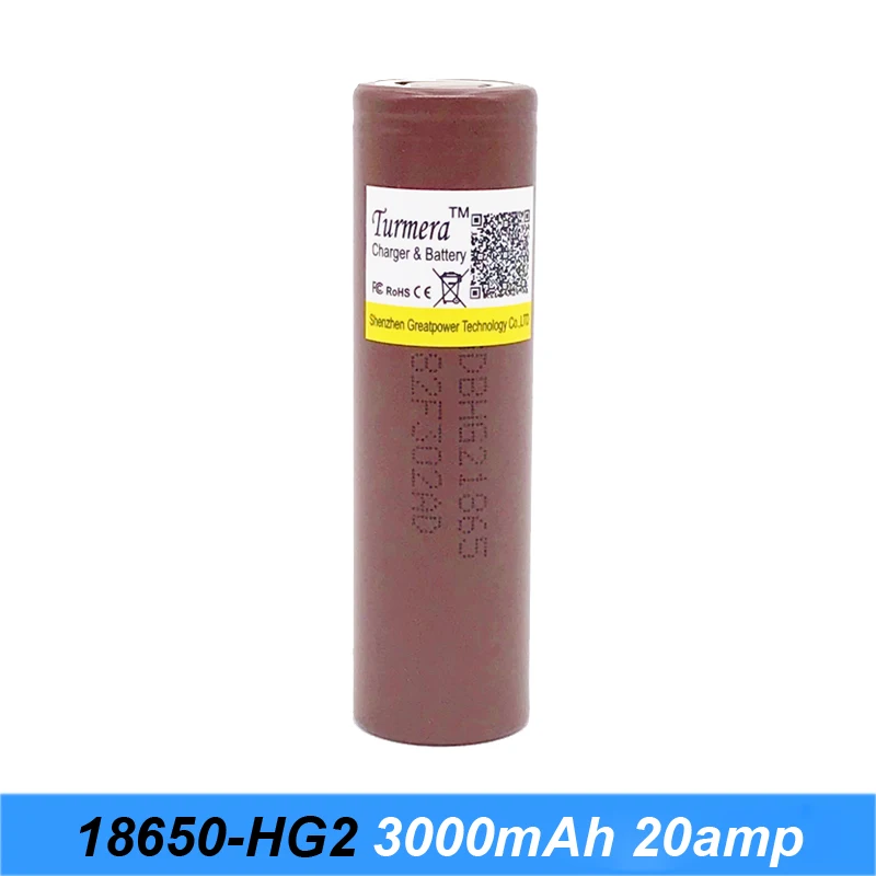 Turmera оригинальный 18650 hg2 20 Ампер электронной сигареты rx200 flshlight аккумуляторные