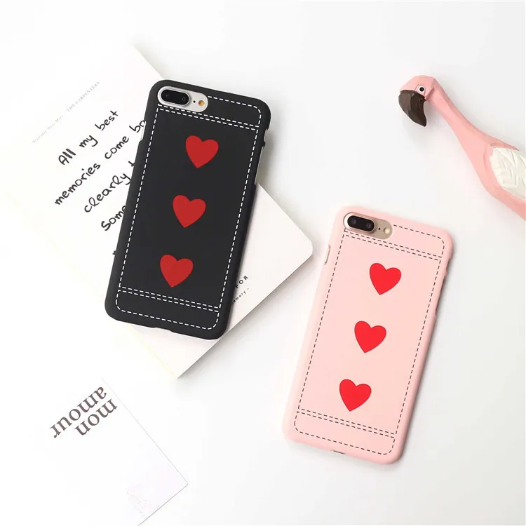 Милый чехол для телефона с сердечками iphone 7 puls тонкий жесткий 6 6s Fundas|case for iphone|phone