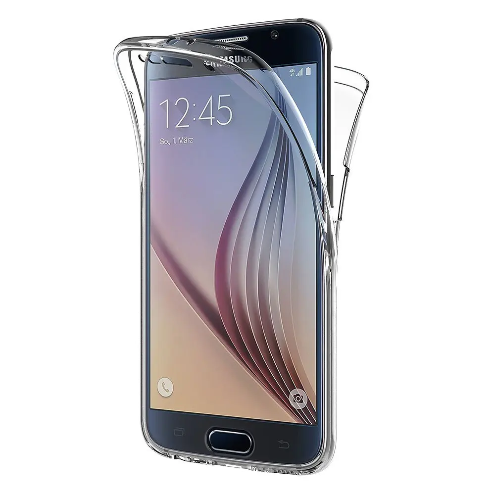 Прозрачный белый мягкий резиновый чехол на 360 градусов для Samsung Galaxy S9 силиконовый
