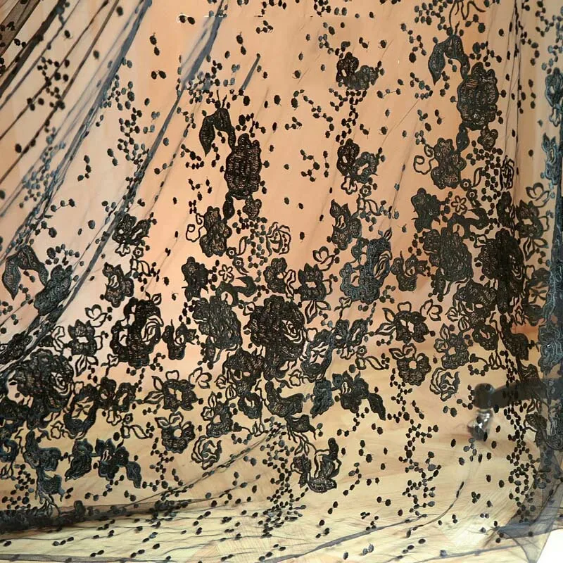 2018 африканская мода вышивка кружевная ткань стразы великолепное полиэфирное