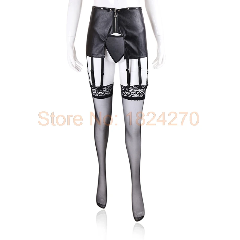 Высокоэластичные подвязки из искусственной кожи с 12 ремнями стрингами