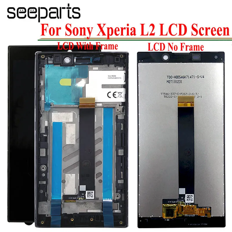 Новый 5 &quotдля Sony Xperia L2 ЖК дисплей кодирующий преобразователь сенсорного экрана в