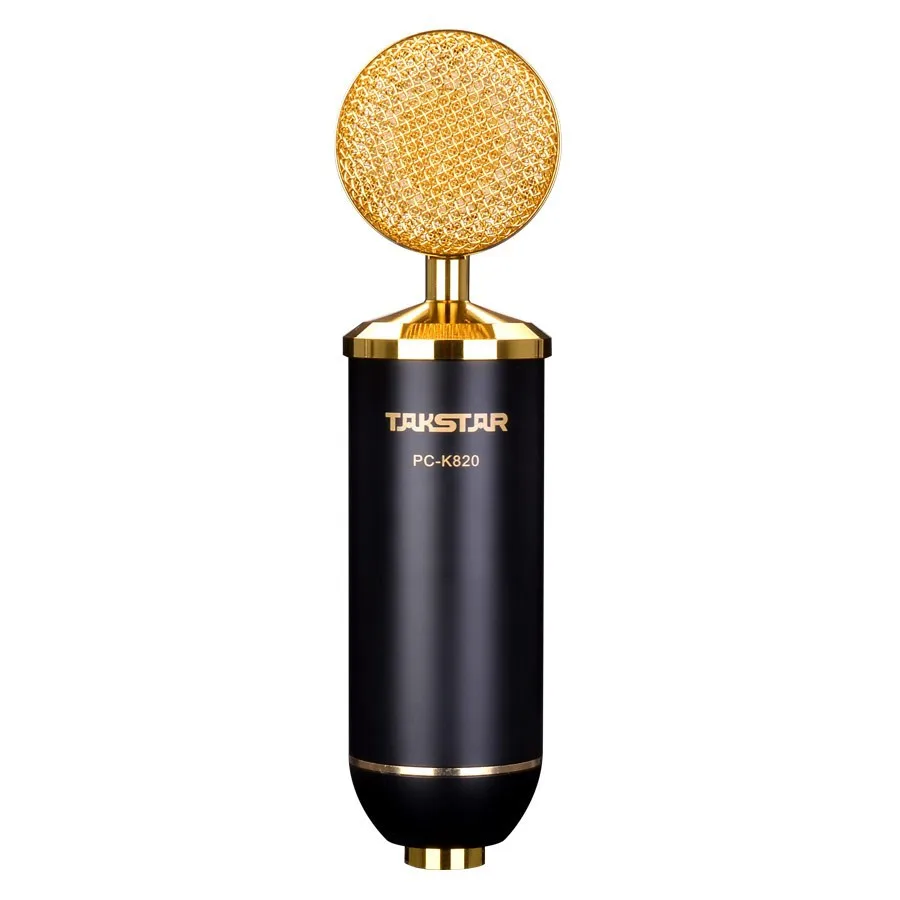 Takstar PC-K820 позолоченный конденсаторный микрофон с большой диафрагмой для