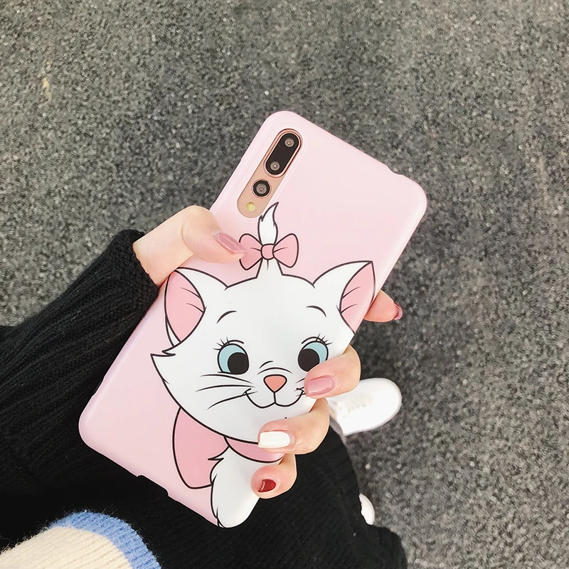Чехлы для телефонов huawei P20 P30 Pro mate 20 Pro с милым мультяшным котом, матовый мягкий чехол для huawei Nova 3 3i 4, чехлы на заднюю панель