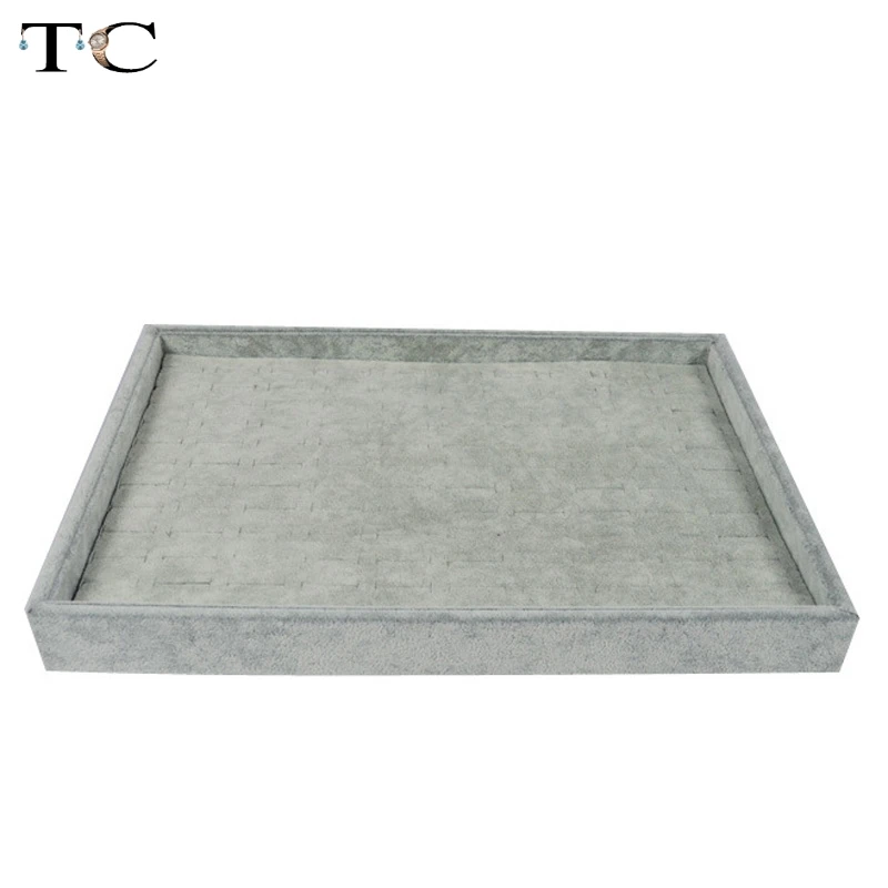 Коробка для хранения ювелирных изделий Кольцо Лоток демонстрации 35*24 см серый