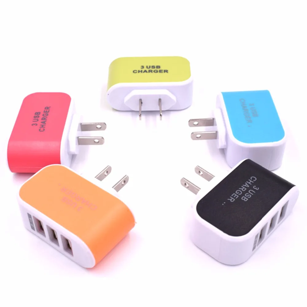 Универсальное настенное зарядное устройство SOONHUA с 3 USB-портами адаптер для