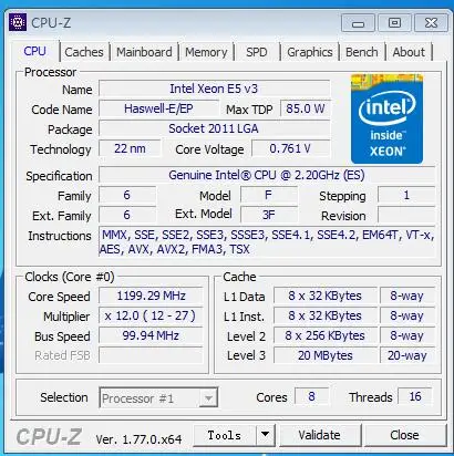 Оригинальный процессор Intel ЦП Xeon ES QEYW E5 2630V3 2 20 ГГц 8 ядерный МБ Φ V3 Восьмиядерный 16