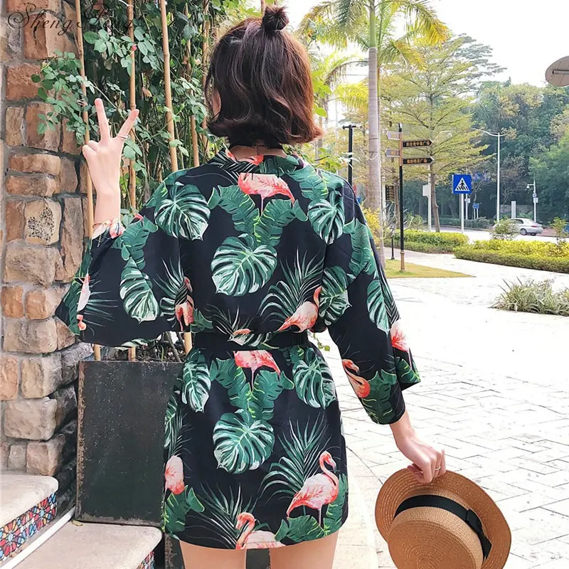 Японские кимоно рубашка кардиган пляжная мода традиционные японские yukata женские
