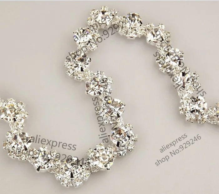 1 ярд AAA Класс хрустальные прозрачные круглые стеклянные стразы в форме чашки с