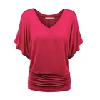 2019 Для женщин летние рубашки с v-образным вырезом короткий рукав Лоскутная Твердые Camiseta mujer футболка Femme Для женщин s Топы