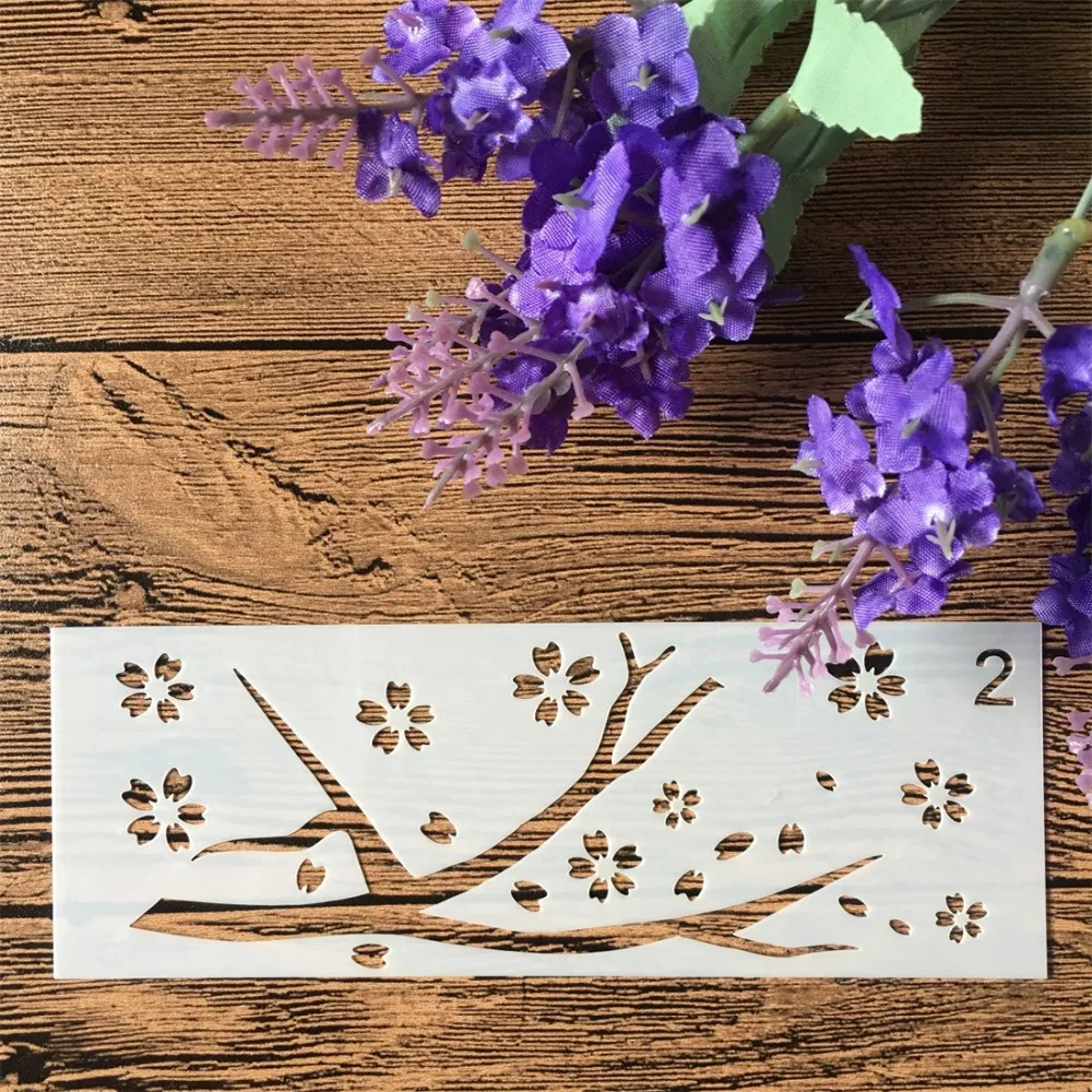 8 шт./компл. 15x5 см цветок календарь DIY ремесло трафареты стены краски скрапбук