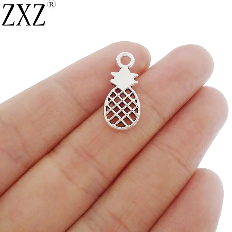 ZXZ 20 шт амулеты &quotАнанас&quot Кулоны двухсторонние для ожерелья Браслет DIY