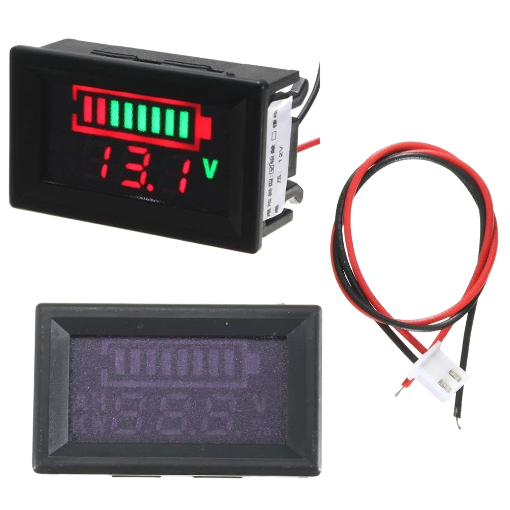 Digitale 12V Saeure Bleibatterien Indikator LED Akku kapazitaet Tester Volt Blei-Saeure-Batterien LED-Anzeige Akku-Kapazitaet Te |